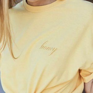 Brandy Melville John Galt  Honey Cropped Tee T-Shirt